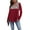 Red, variant on Womens Long Sleeve Crew Neck Tunic Tops Hollow Leopard Color Block Blouses Casual Loose T Shirts (L, Red)