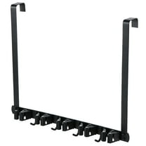 Xiyztok Door Broom Holder,Wall Mount Broom Holder Mop Hanger with 2 Over Door Hooks Wall Mount Mop and Broom Holder Stainless Steel Utility Broom Gripper Drilling Free