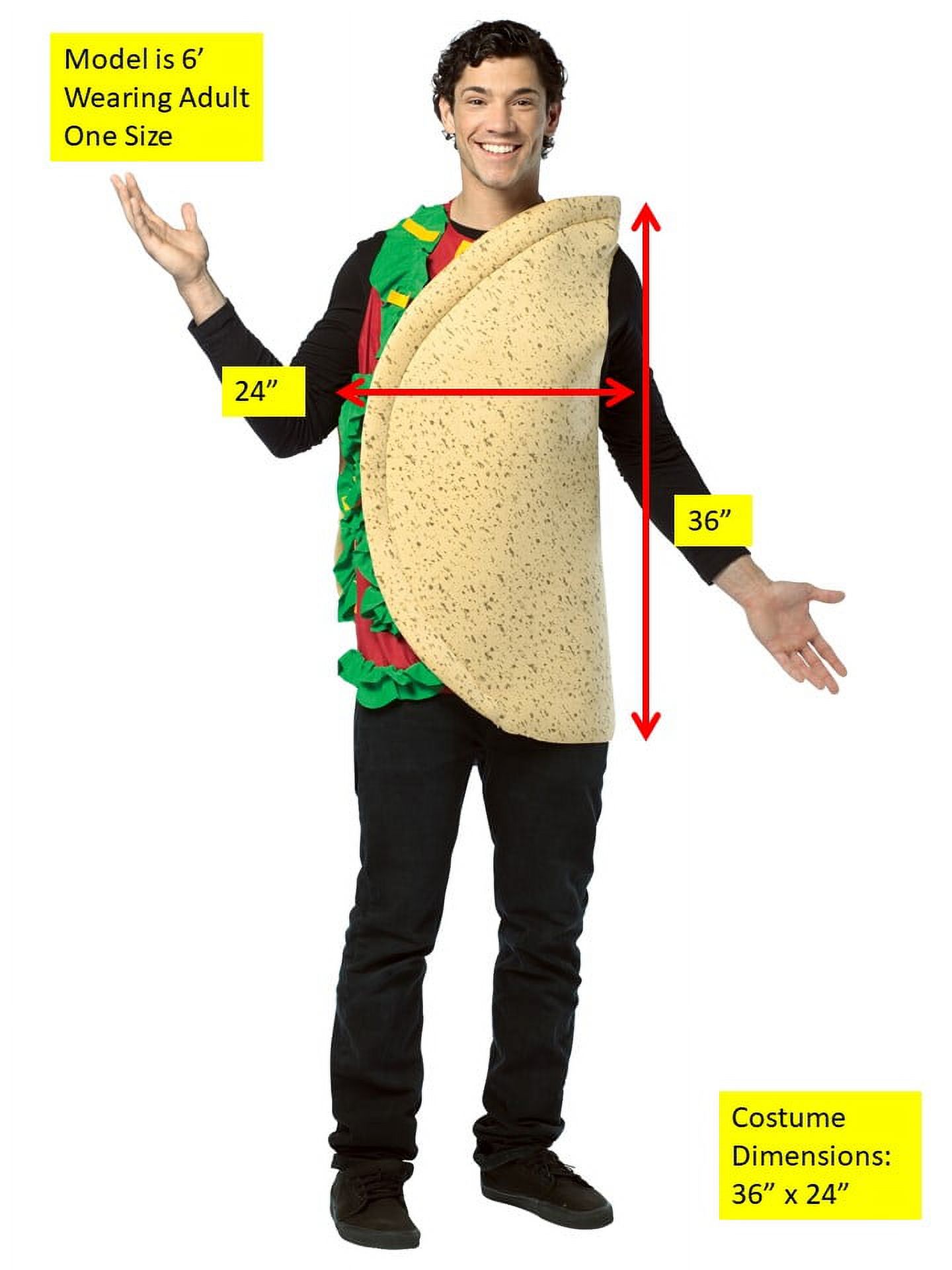 Rasta Imposta Taco Funny Halloween Costume, Adult, Unisex, One Size, Multi-color - image 5 of 6