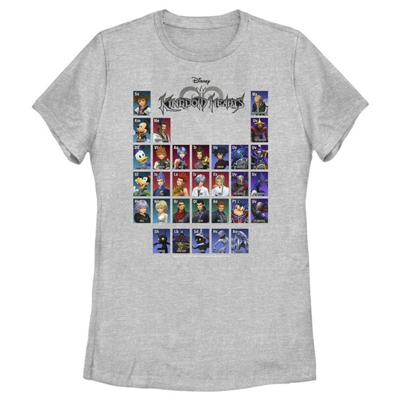 Women's Kingdom Hearts 1 Periodic Table Graphic Tee Athletic Heather 2X Large
