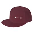 thumbnail image 1 of DouZhe Flat Brim Cap Snapback Hat, Simplicity Heart Arrow Prints Adjustable Red Adult Baseball Cap, 1 of 6