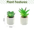 thumbnail image 2 of Macetas grandes multiángulo de simulación de suculentas bonsái, adornos pequeños creativos para interiores, plantación en macetas artificiales, 2 uds., 2 of 5