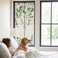 thumbnail image 2 of Sage Green Eucalyptus Window Privacy Film, Farmhouse Weeping Leaves Linen Static Cling UV Sun Blocking Heat Control Window Tint Day and Night, Non-Adhesive One Way Windows Privacy Cover 29.5''x78.7'', 2 of 7