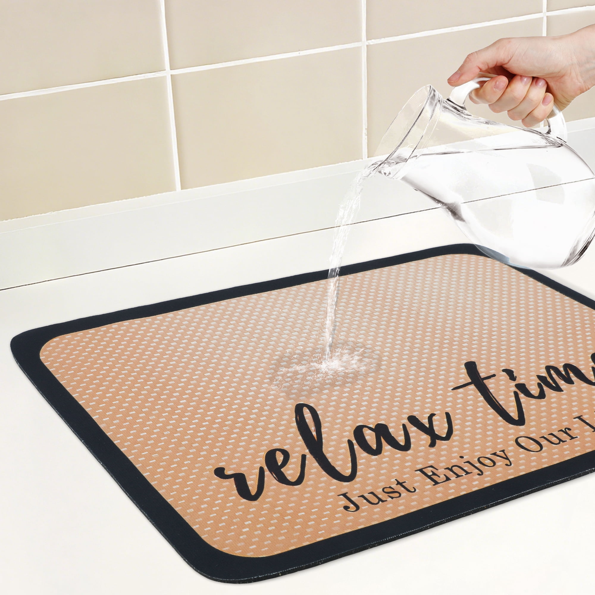 Unique Bargains Diatomaceous Coffee Bar Mat Quick Dry Dish Drying Mats Coffee 19.7*15.7 in