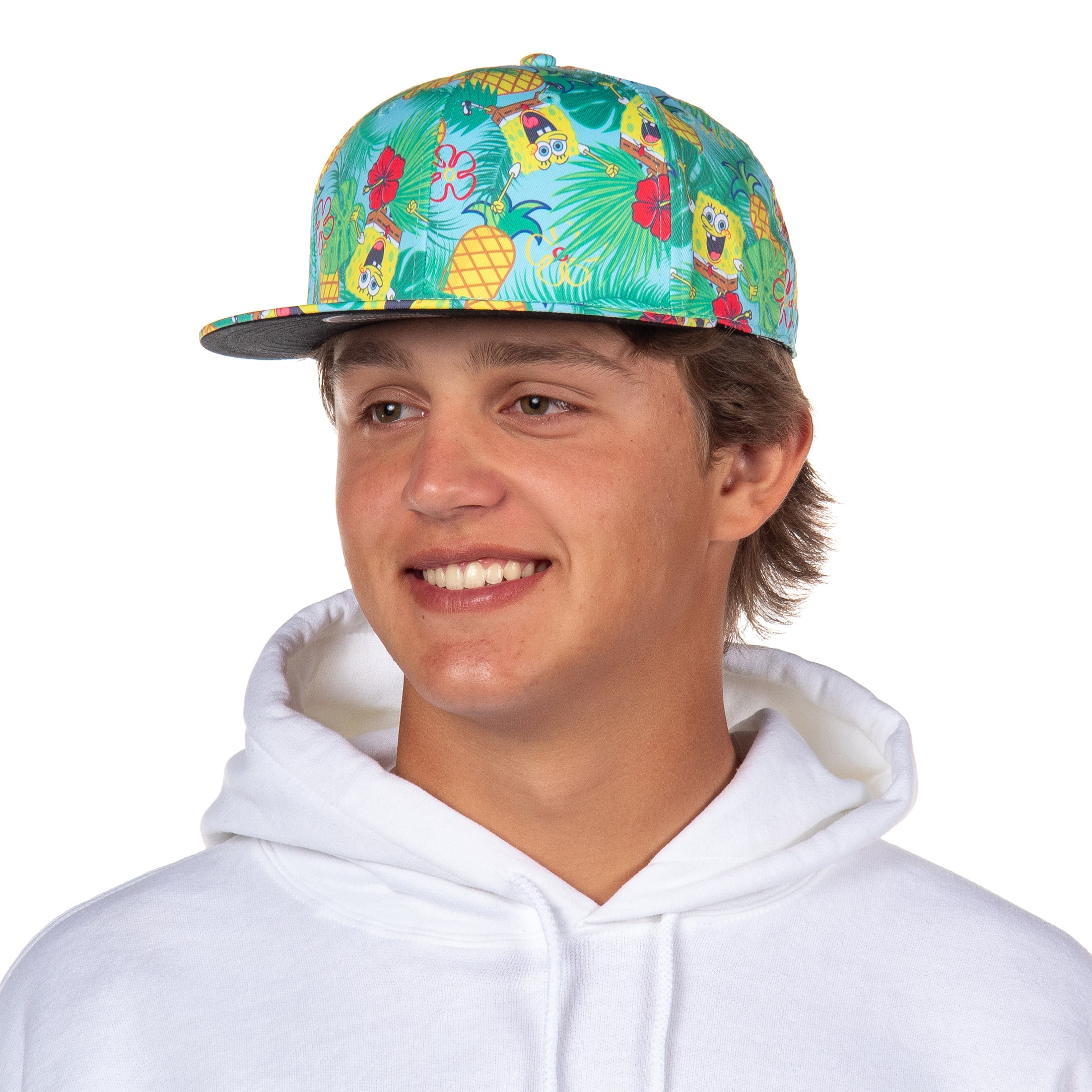 Nickelodeon SpongeBob SquarePants Hat Adult Pineapple Tropical Snapback Adjustable Cap OSFM