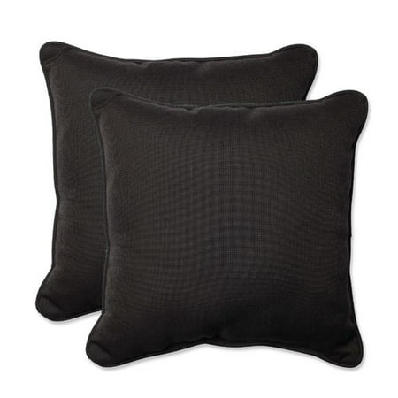 UPC 751379590363 product image for Pillow Perfect Outdoor/ Indoor Tweed Black 18.5-inch Throw Pillow (Set of 2) | upcitemdb.com