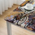 thumbnail image 5 of Awypu Bicycles Cafe Square Tablecloth Full Width Single-Sided Printing 100% Polyester Fiber 36*36, 5 of 8