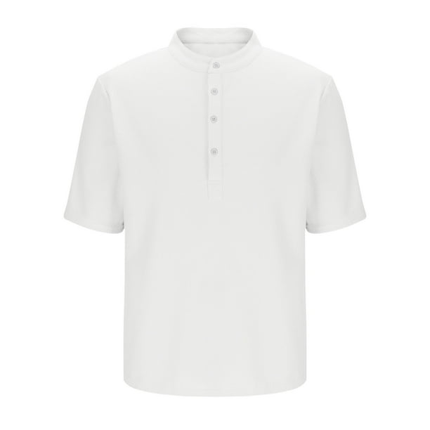 pstuiky camisetas para hombre, Blusas deportivas casuales de manga corta con cuello redondo y color sólido para hombre camisetas de hombre xxl