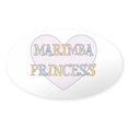 thumbnail image 1 of CafePress - Marimba Princess Oval Sticker - Sticker (Oval), 1 of 1
