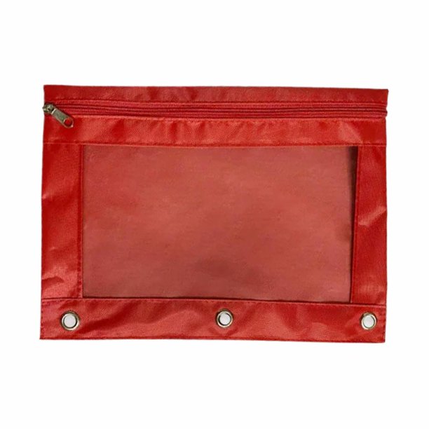 Estuche de tela Oxford para carpeta de 3 anillas, 2 unidades, ventana transparente y gran capacidad, organizador de papelería seguro.