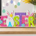 thumbnail image 4 of CoreLiving Easter Decorations Wooden Easter Bunny Spring Decor Farmhouse Easter Decor for Home Office Kitchen Table Centerpieces Tiered Tray Decor Shelf Decor Mantel Decor Indoor Spring Decor, 4 of 6