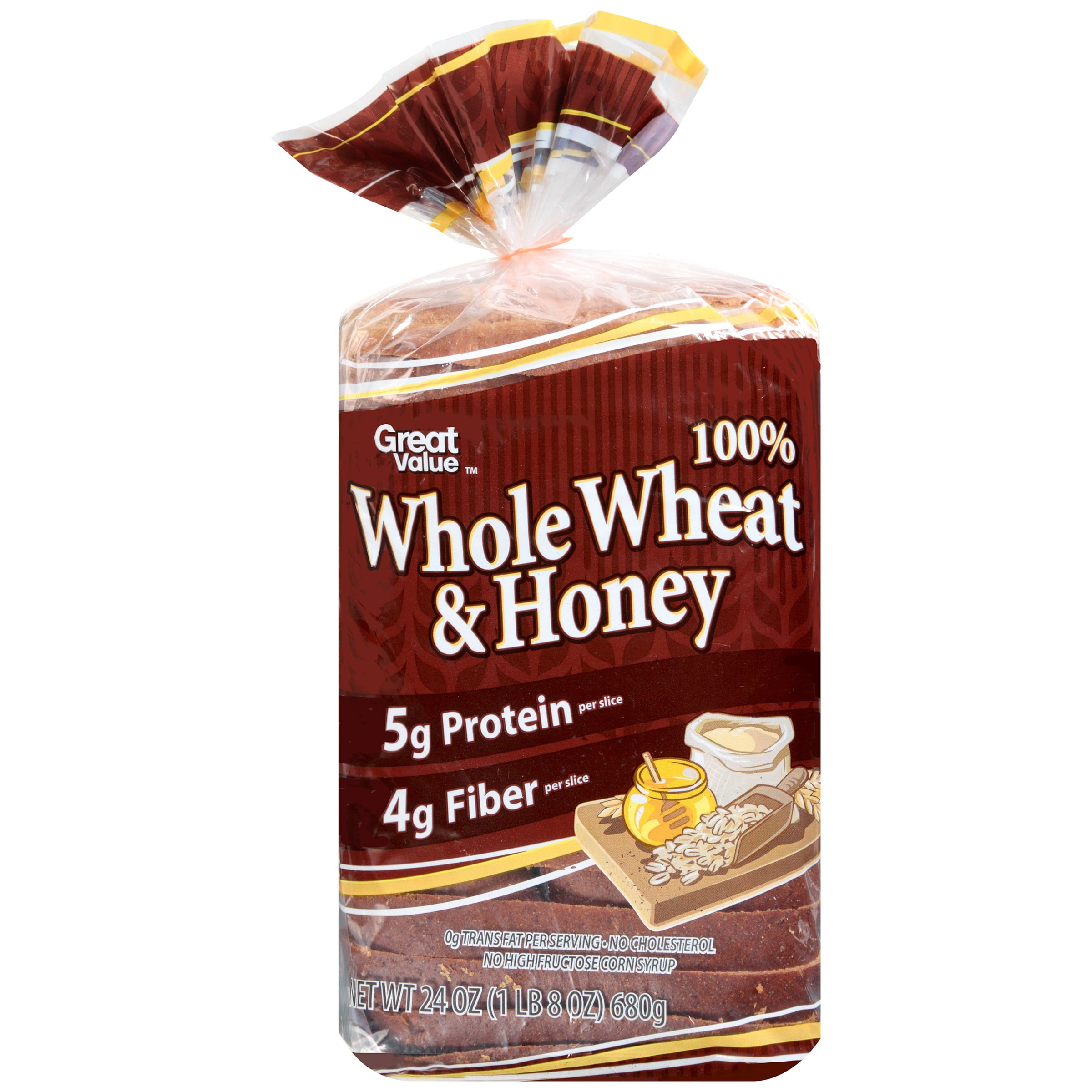 honey wheat brown bread walmart