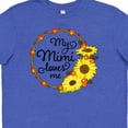 thumbnail image 4 of Inktastic My Mimi Loves Me with Sunflower Wreath Youth T-Shirt, 4 of 5
