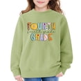thumbnail image 2 of YunPes Fourth Grade Girls Sweatshirt Long Sleeve Crewneck Print Pullovers Oversized Spring Autumn Tops for Kids Back to School, 2 of 7