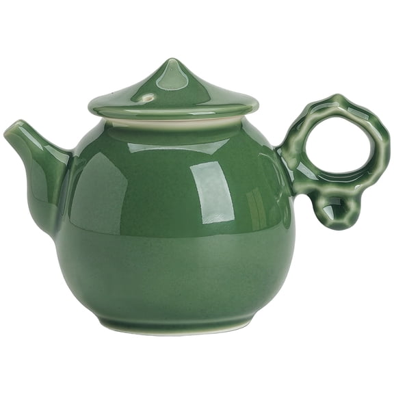 Celadon Teapot, Vintage Green Pottery Kungfu Tea Utensil, Handmade Ceramic Teapot with Celadon Glaze, Traditional Chinese Teapot for Tea Lovers