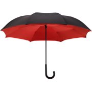 Galleria Reverse Close Stick UmbrellaBlack/Red