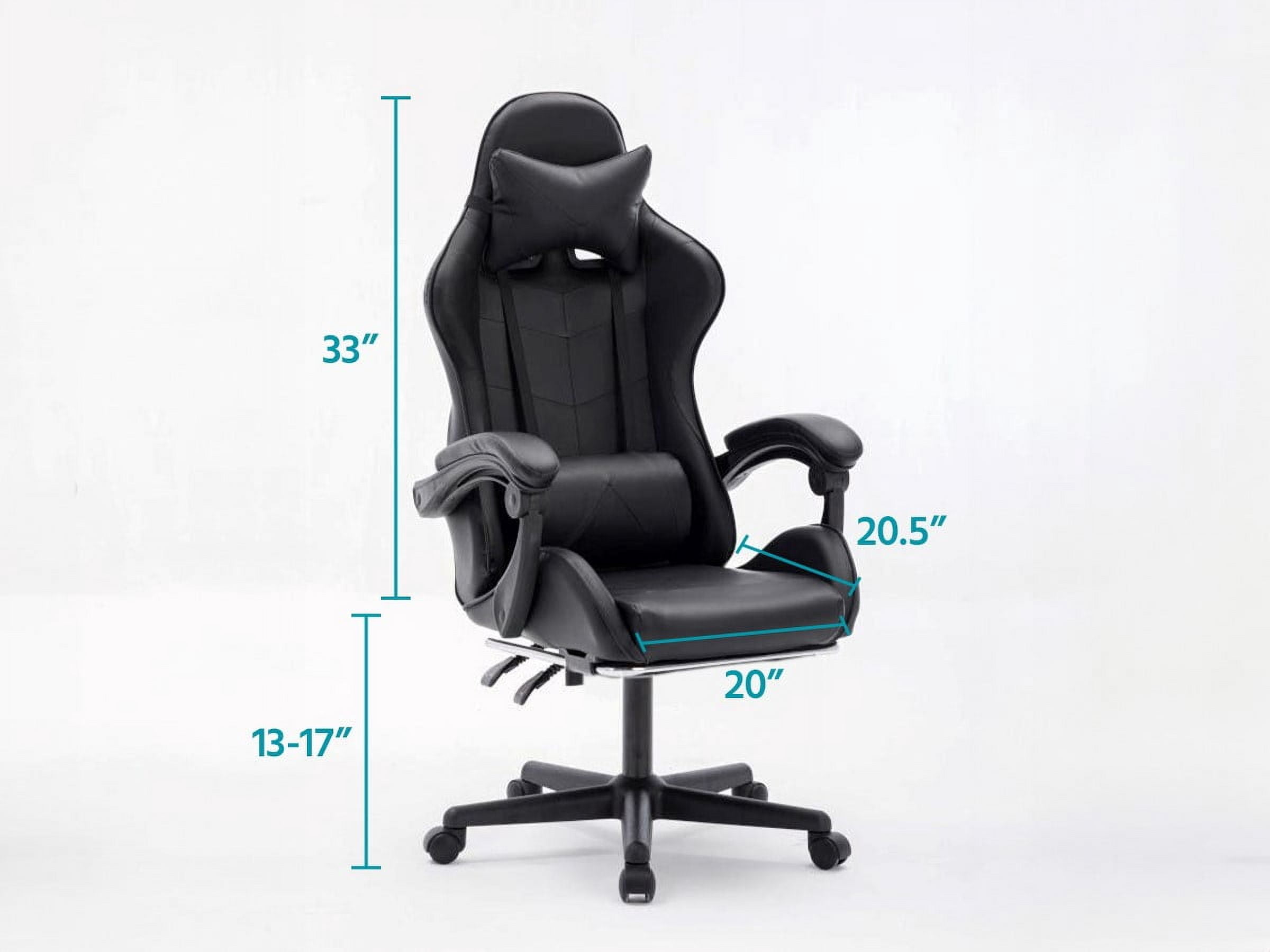 MPM Ergonomic Gaming Chair with Height Adjustable, Headrest and Lumbar Support Swivel Chair, 250lbs Weight Capacity, For Working, Studying and Gaming