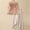 Pink, variant on Dwelliawo Linen Sets for Women 2 Piece 2026 Summer Plus Size 3/4 Sleeve Embroidered Tops Wide Leg Pants Casual Boho Beach Cute Outfits Green L-3