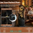 thumbnail image 2 of HOMEDIARY Modern 36" Tall Outdoor Water Fountain, Large 6-Tier Cascading Bowls Waterfall Fountain with LED Lights, Stone Texture Floor-Standing Resin Water Feature for Deck, Patio, Backyard & Indoor, 2 of 7