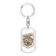 thumbnail image 1 of Wild Life Stainless Steel or 18k Gold Premium Swivel Dog Tag Keychain, 1 of 8