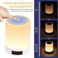 thumbnail image 3 of Altavoz Bluetooth, luz LED, luz nocturna, lámpara de noche inteligente sensible al tacto, regulable, carga USB, portátil, cambio de color RGB, 3 of 5