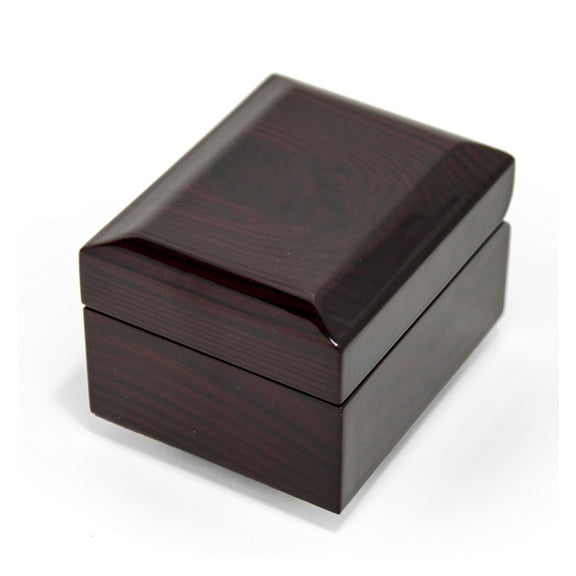 Perfect Little 18 Note Musical Box W. Dark Glossy Wooden Finish - Somewhere Over the Rainbow