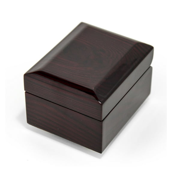 Perfect Little 18 Note Musical Box W. Dark Glossy Wooden Finish - Unforgettable