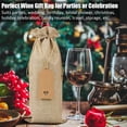 thumbnail image 4 of Genwiss Reusable Burlap Wine Bottle Bags with Drawstrings, 12 Pcs - Durable Covers for Christmas, Wedding, Party, 4 of 8