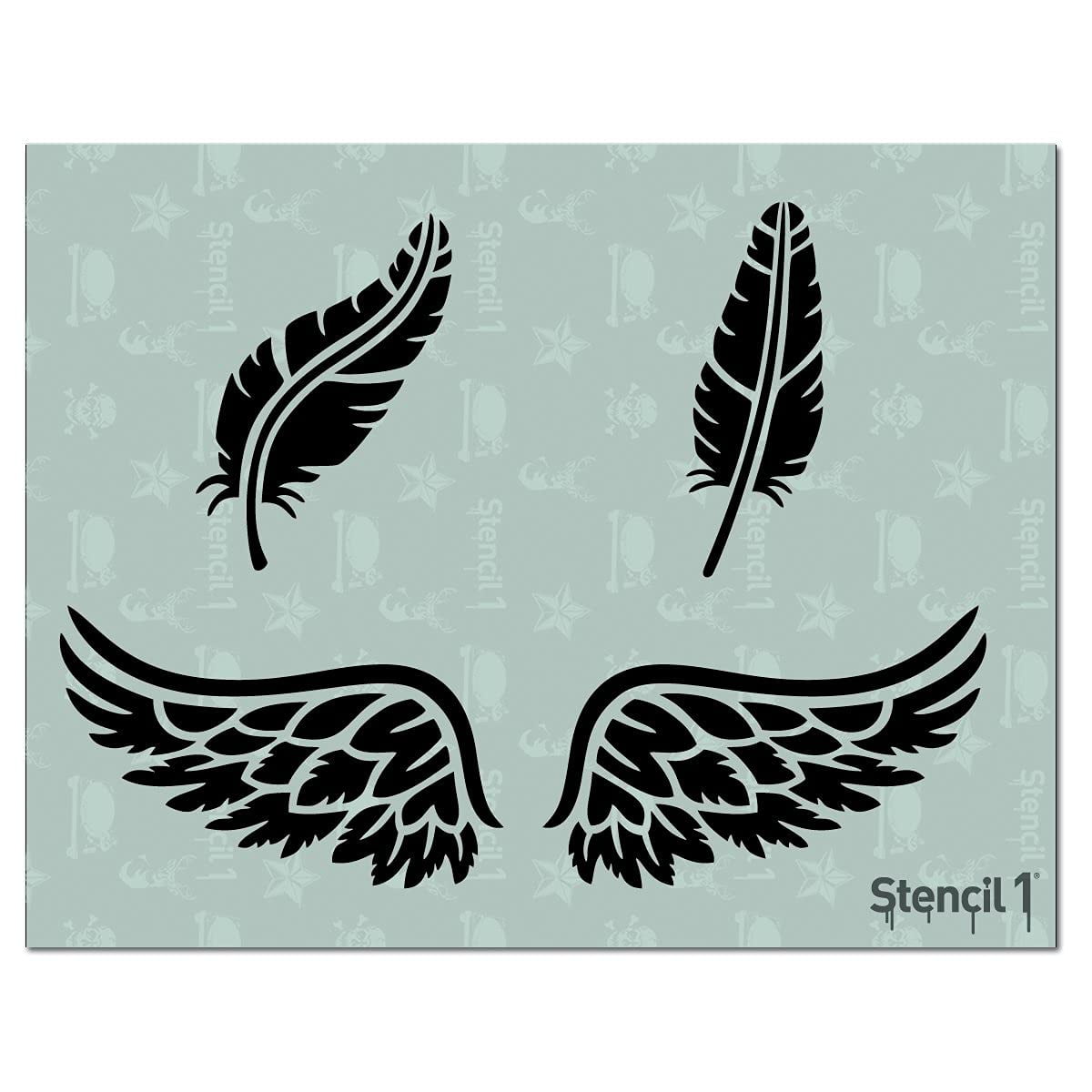 Wings Stencil Template for Walls and Crafts Reusable Stencils for Painting in Small & Large Sizes