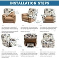 thumbnail image 6 of Recliner Slipcovers 4-Pieces Recliner Covers Recliner Couch Covers Recliner Chair Cover Non Slip Reclining Slipcovers with Storage Pockets Furniture Protector for Living Room, 6 of 8