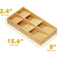 thumbnail image 3 of SpaceAid Bamboo Silverware Drawer Organizer with Labels, 15.6"L x 8"W x 2.4"H, 3 of 7