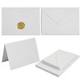 thumbnail image 1 of Envelopes Toperd A6 blancas, paquete de 50 tarjetas de 4 x 6 pegatinas doradas, 1 of 7