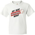thumbnail image 3 of Inktastic Eat, Sleep, Baseball, Repeat Youth T-Shirt, 3 of 5