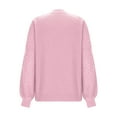 thumbnail image 4 of NTACZA Pink Women Sweaters Thick Pullover Crewneck Sweater Cozy Long Sleeve Solid Knit Tops Women Jumper 4X, 4 of 6