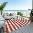 thumbnail image 6 of Addison Rugs Chantille Indoor/Outdoor Transitional Stripes Red Washable Rectangle Rug, 5' x 7'6", 6 of 6
