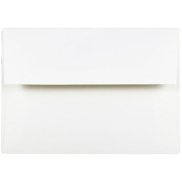 JAM Paper & Envelope A6 Strathmore Invitation Envelopes, 4 3/4 x 6 1/2, Bright White Wove, 25/Pack