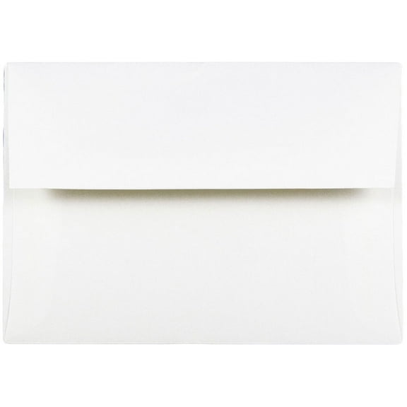 JAM Paper & Envelope A6 Strathmore Invitation Envelopes, 4 3/4 x 6 1/2, Bright White Wove, 50/Pack