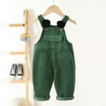 thumbnail image 2 of Byoo Infant Boys Corduroy Overalls Solid Color Pocket Baby Soft Jumpsuit Trousers Children Casual Cozy Romper Pants, 2 of 7