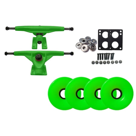 180mm GREEN LONGBOARD TRUCKS + 76MM GREEN WHEELS + ABEC 7 BEARINGS COMBO price history on PriceWatchPro