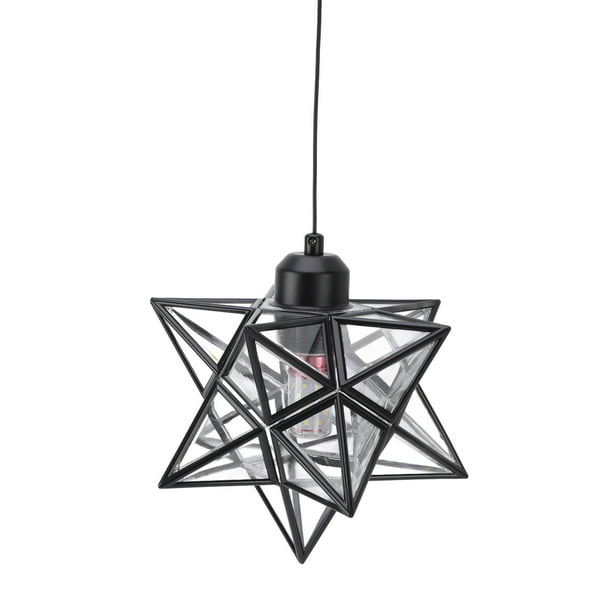 Luz De Colgante De Estrella De Moravian, Luz De Techo Estrella, Lámpara Colgante De Estrellas Con Bombilla E26 De Temperatura De 3 Colores Ajustable, Para Sala De Estar De
