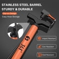 thumbnail image 5 of 361° Portable Bike Floor Pump, Orange 100PSI High Pressure Bicycle Air Pump with Schrader Presta Dunlop Multi-Use Universal Valve, Compact Steel Tube Pump with Free Needle for Bikes, Cars, Balls, 5 of 6