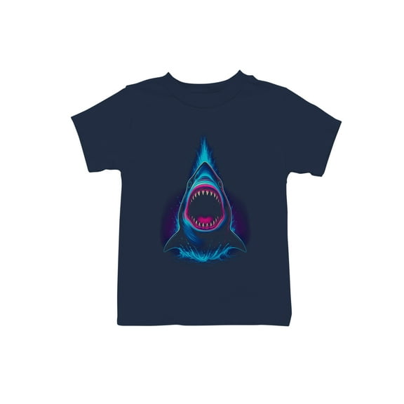 Neon Splash Shark Attack Art Youth's T-shirt