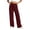 Wine, variant on Admvng Women's Wide Leg Pants Elastic Waist Comfy Vacation Trousers with Pockets