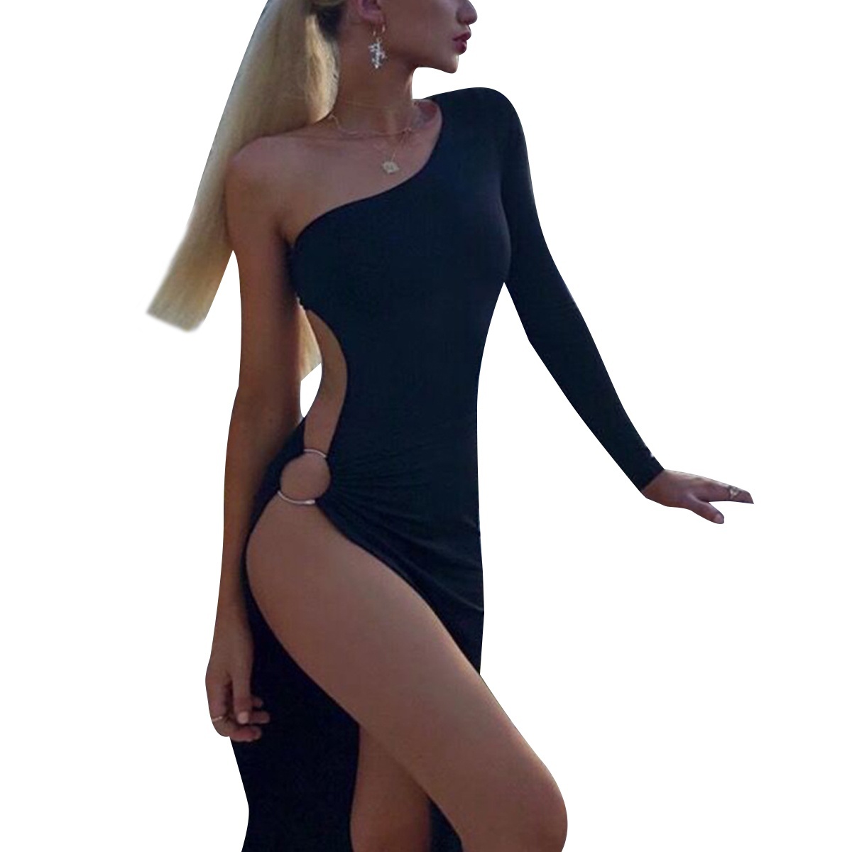 solid color bodycon dress