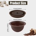 thumbnail image 2 of LAICAIW 5pcs Reusable Pods for Nespresso Vertuo Machine, 230ml & 150ml Refillable Coffee Capsule Set with 2 Silicone Lid, 1 Spoon, 1 Brush Coffee Accessories for Nespresso, 2 of 7