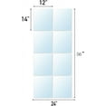 thumbnail image 2 of Full Length Combine Mirror Tiles x 4Pcs Frameless Wall Mounted Glass Wall Mirror for Gym Door Bedroom Living Room, 2 of 5