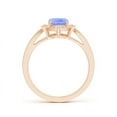 thumbnail image 2 of Angara Natural 1.6 Ct. Tanzanite with Diamond Halo Ring in 14K Rose Gold for Women (Ring Size: 10), 2 of 8