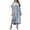 Gray, variant on ChaoHeng Ladies Dresses Plus Size Summer Dresses for Women 2025 Vacation Ladies Casual V-Neck Short Sleeve Irregular Hem Dress