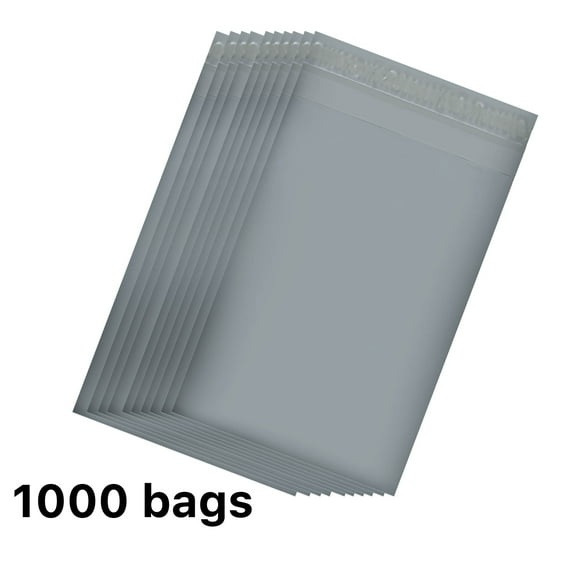 6 x 9 Polymailer Polyethylene Plastic Packaging Shipping Envelopes Self Seal Adhesive Waterproof Package Mail Pouch Bags For Apparel, Clothing - Grey, 10 Packs (1000 ct)