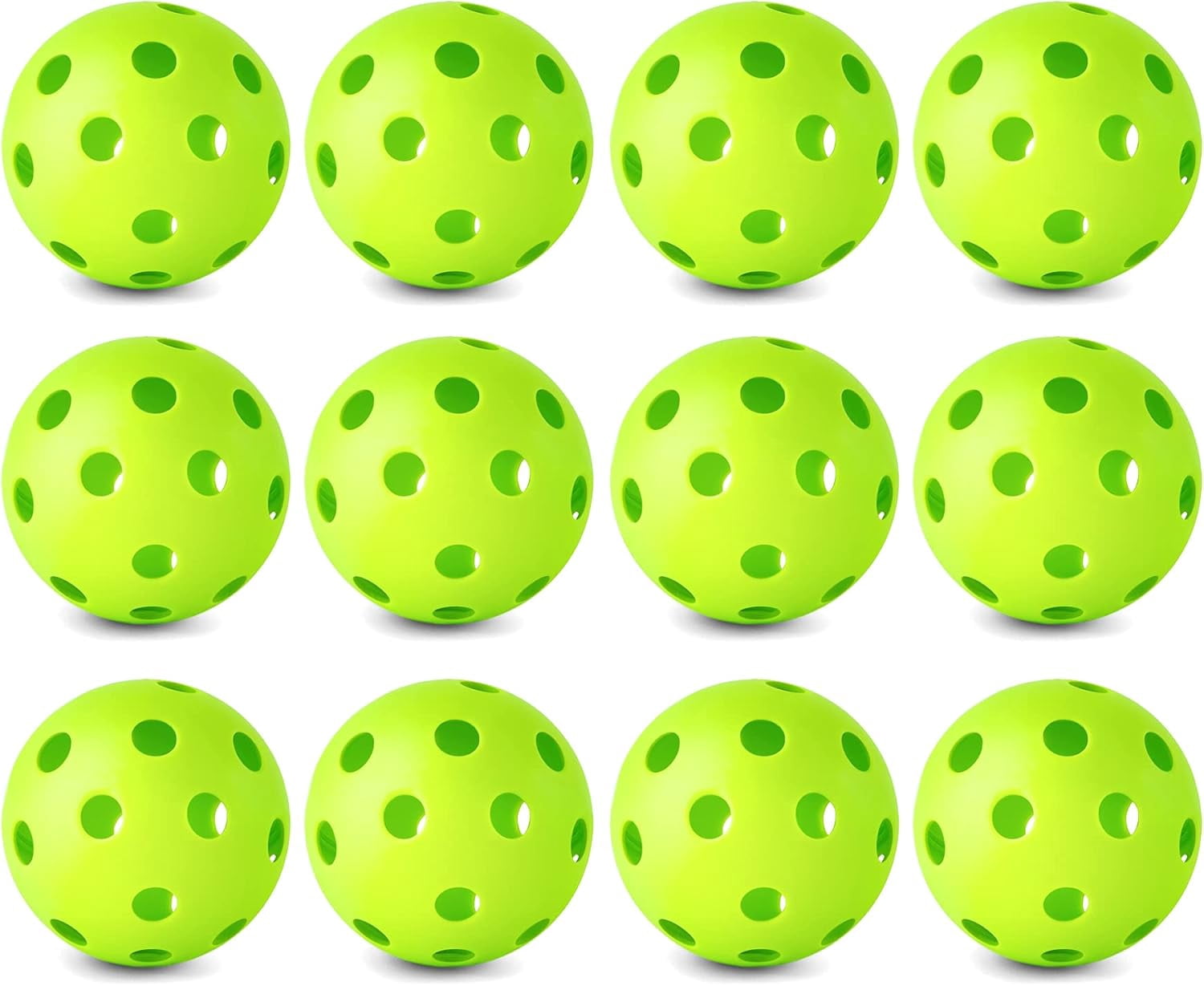 12/100 Pack Baseball Practice Balls Plastic Training Balls Lightweight Hollow Softballs with a Drawstring Bag for Hitting, Baseball Training Indoor Outdoor Use